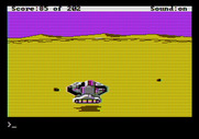 Space Quest: Chapter I - The Sarien Encounter for Apple II - An action sequence; don't hit the rocks!