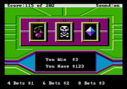 Space Quest: Chapter I - The Sarien Encounter for Apple II - Playing slots...I won a small amount of money!