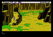 Space Quest: Chapter I - The Sarien Encounter for Apple II - Heading back up the path to prove I defeated Orat.