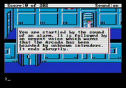 Space Quest: Chapter I - The Sarien Encounter for Apple II - Game start.
