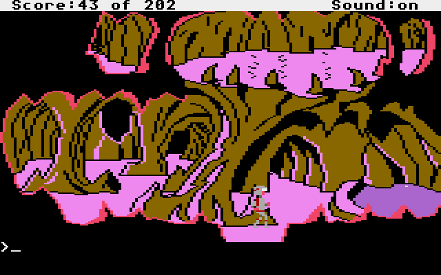 Space Quest: Chapter I - The Sarien Encounter Atari ST Screenshot: Which way should I go in this maze?