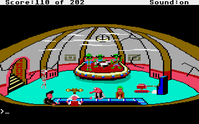 Space Quest: Chapter I - The Sarien Encounter Atari ST Screenshot: Inside the bar.