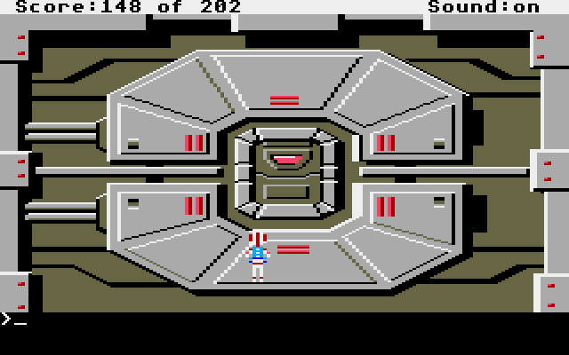 Space Quest: Chapter I - The Sarien Encounter Atari ST Screenshot: Outside the airlock.