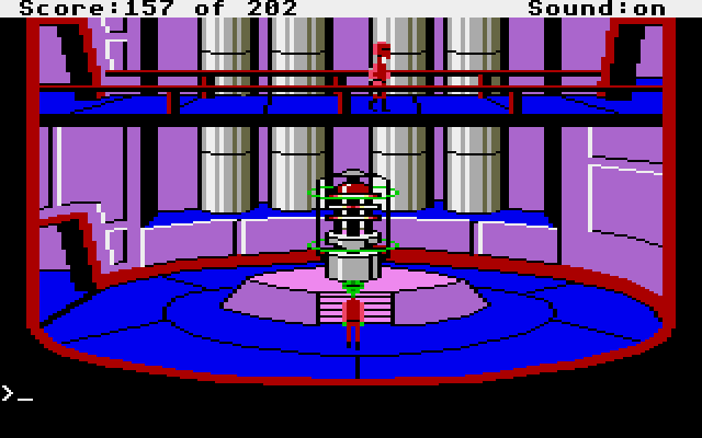 Space Quest: Chapter I - The Sarien Encounter Atari ST Screenshot: Found the star generator...now what should I do?