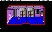Space Quest: Chapter I - The Sarien Encounter for Atari ST - Exploring in my new Sarien disguise.