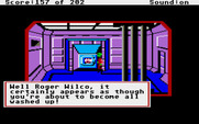 Space Quest: Chapter I - The Sarien Encounter for Atari ST - Maybe hiding in the laundry wasn't the best idea?