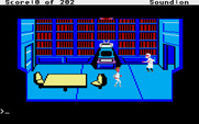 Space Quest: Chapter I - The Sarien Encounter for Atari ST - An injured scientist enters the room...