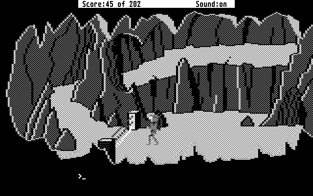 Space Quest: Chapter I - The Sarien Encounter Atari ST Screenshot: I need to find a way to disable these laser beams...