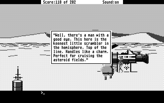 Space Quest: Chapter I - The Sarien Encounter Atari ST Screenshot: This looks like a good model to buy.