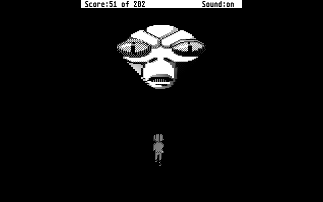 Space Quest: Chapter I - The Sarien Encounter Atari ST Screenshot: It's a giant hologram!