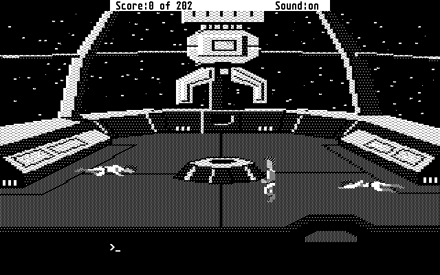Space Quest: Chapter I - The Sarien Encounter Atari ST Screenshot: The star generator is missing! I need to get out of here fast...