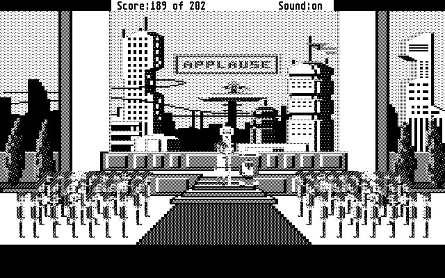Space Quest: Chapter I - The Sarien Encounter Atari ST Screenshot: Mission success!