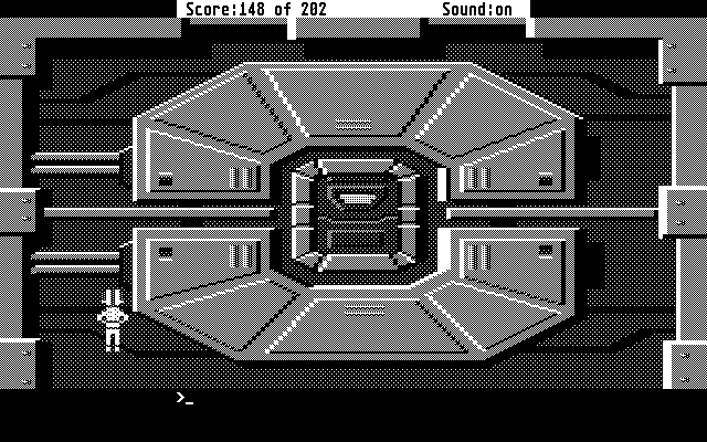 Space Quest: Chapter I - The Sarien Encounter Atari ST Screenshot: Outside the airlock.