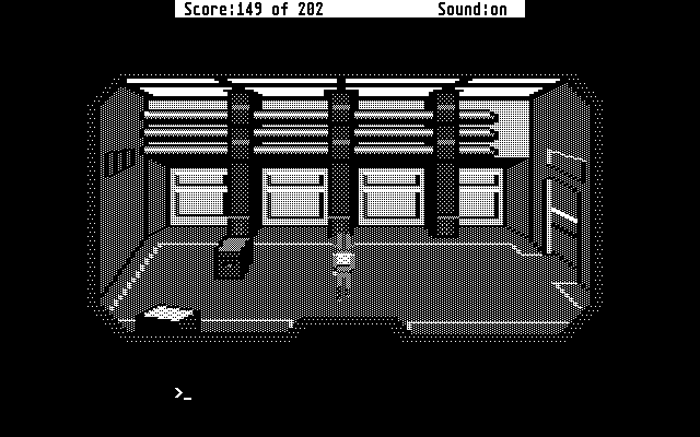 Space Quest: Chapter I - The Sarien Encounter Atari ST Screenshot: Entering the Sarien ship.