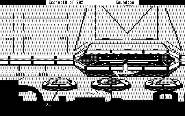Space Quest: Chapter I - The Sarien Encounter Atari ST Screenshot: In the control room.