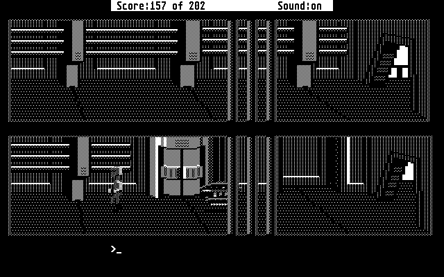 Space Quest: Chapter I - The Sarien Encounter Atari ST Screenshot: Be careful, robots and guards are everywhere!