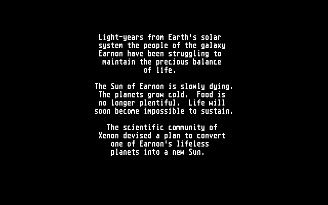 Space Quest: Chapter I - The Sarien Encounter Atari ST Screenshot: The story so far.