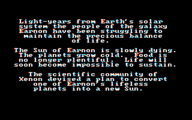 Space Quest: Chapter I - The Sarien Encounter IBM PC/Compatibles Screenshot: The story so far.