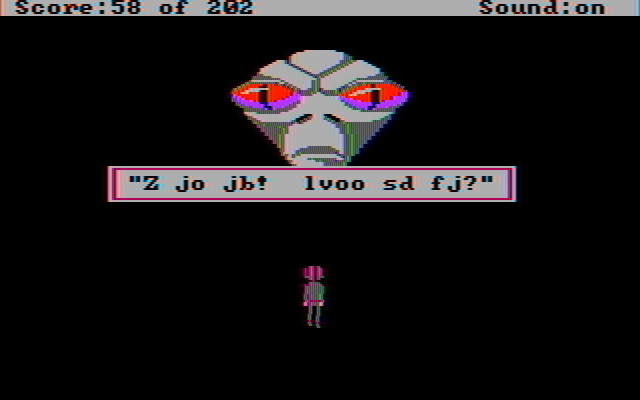 Space Quest: Chapter I - The Sarien Encounter IBM PC/Compatibles Screenshot: I sure could use a universal translator about now...