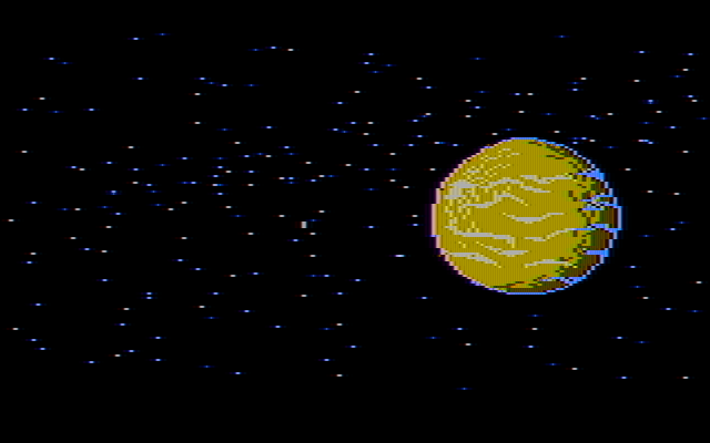 Space Quest: Chapter I - The Sarien Encounter IBM PC/Compatibles Screenshot: Landing on Kerona.