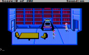 Space Quest: Chapter I - The Sarien Encounter for IBM PC/Compatibles - An injured scientist enters the room...