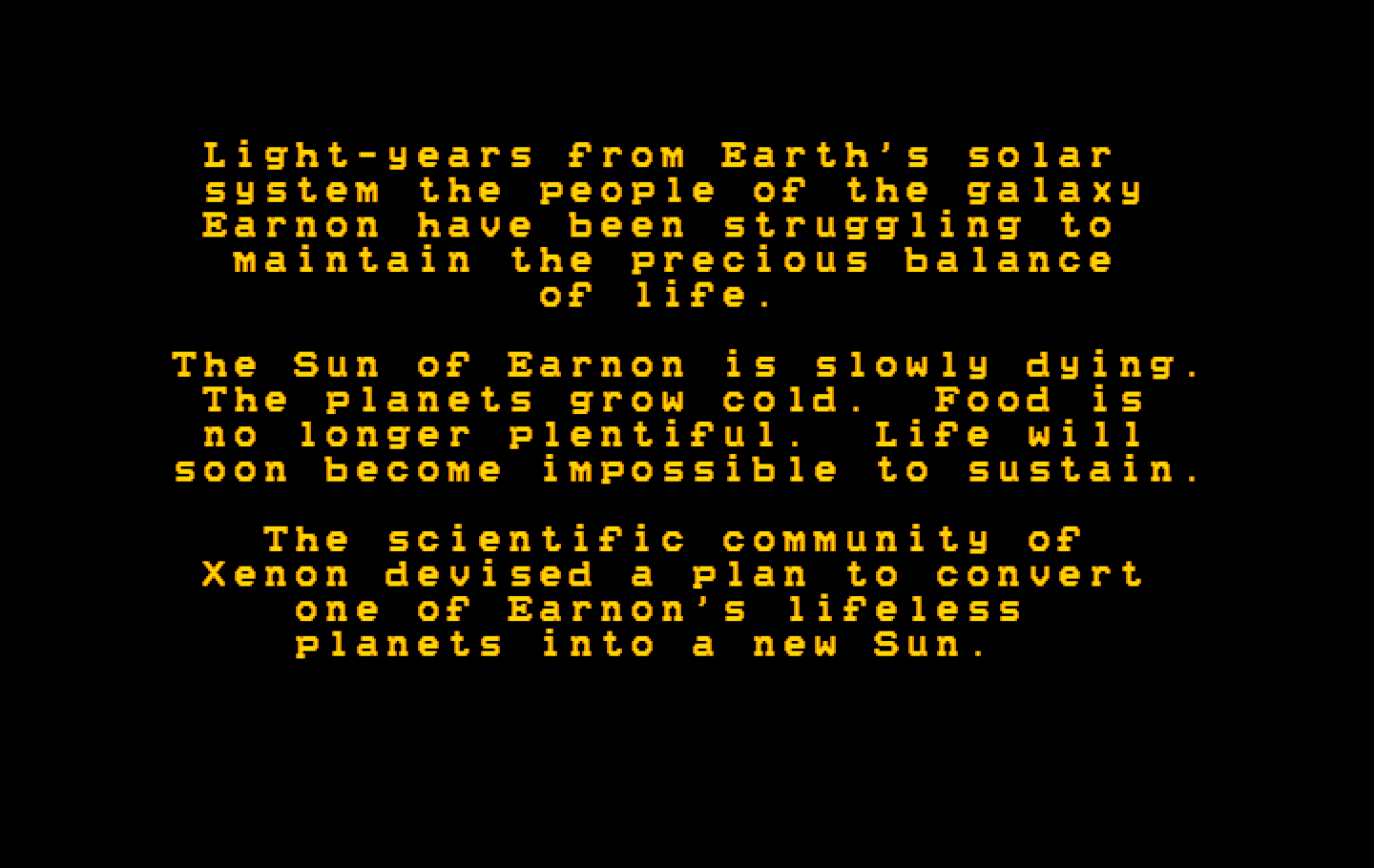 Space Quest: Chapter I - The Sarien Encounter IBM PC/Compatibles Screenshot: The story so far.