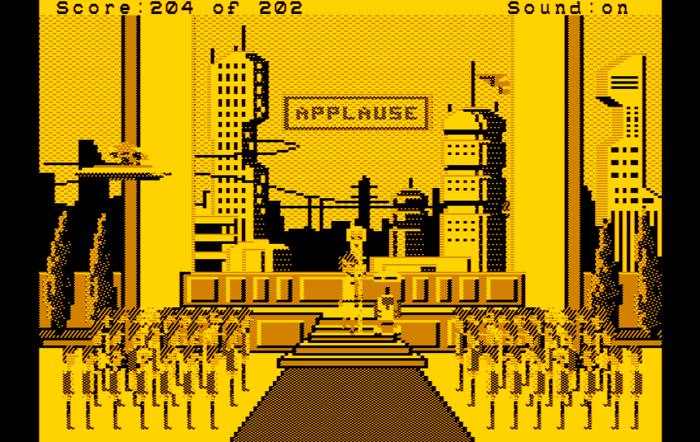 Space Quest: Chapter I - The Sarien Encounter IBM PC/Compatibles Screenshot: Mission success!