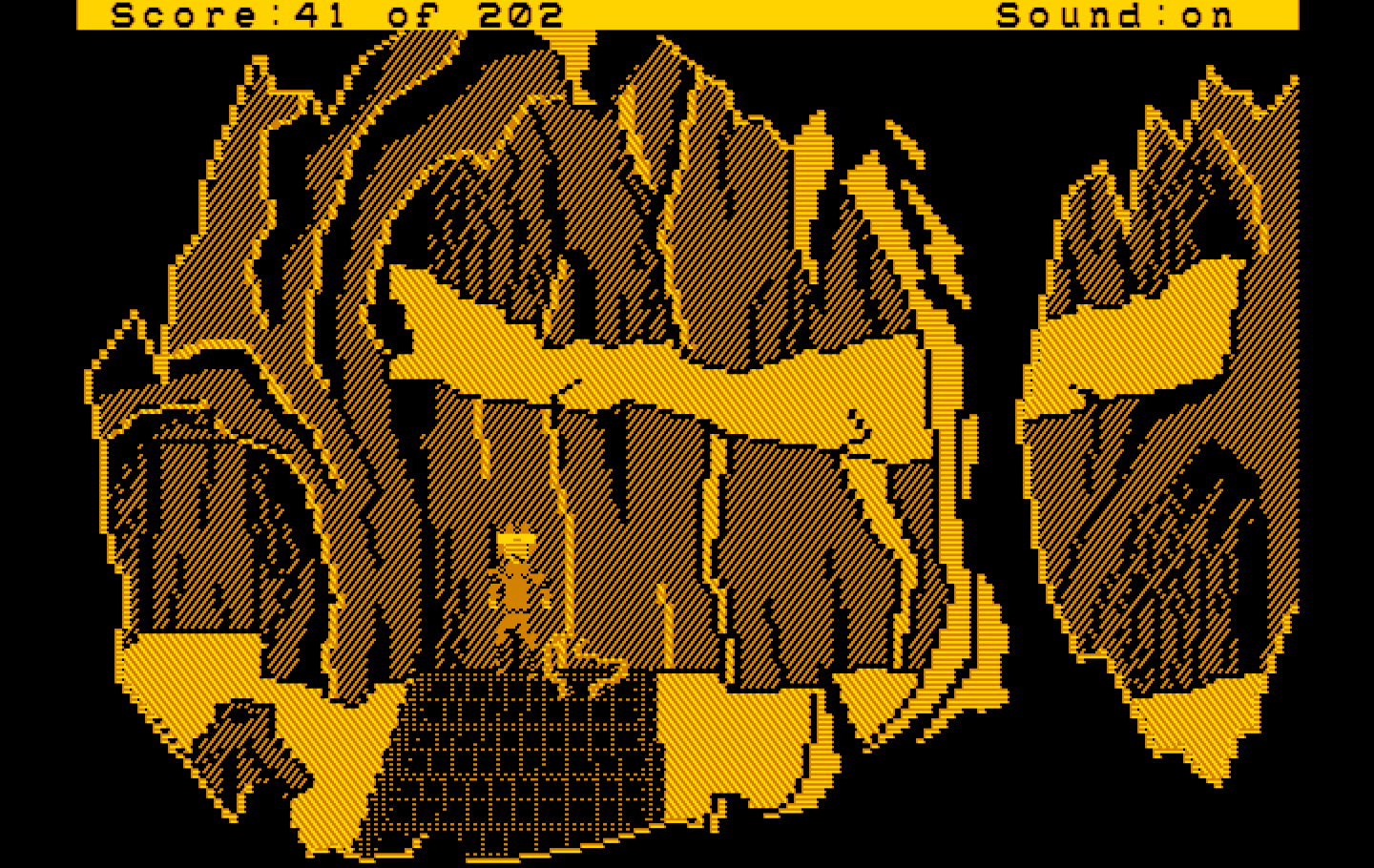Space Quest: Chapter I - The Sarien Encounter IBM PC/Compatibles Screenshot: Don't get caught by the tentacles...