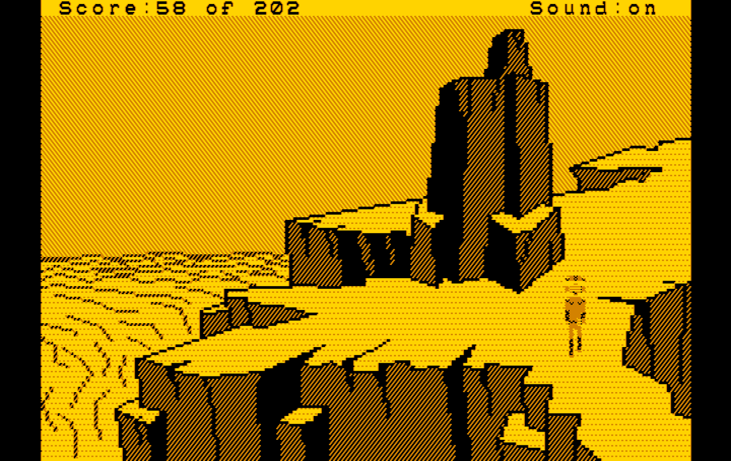 Space Quest: Chapter I - The Sarien Encounter IBM PC/Compatibles Screenshot: Time to head back down the path...