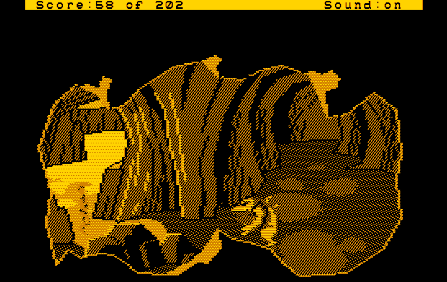 Space Quest: Chapter I - The Sarien Encounter IBM PC/Compatibles Screenshot: Uh oh, Orat lives in here!