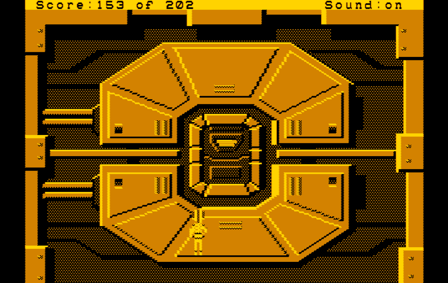 Space Quest: Chapter I - The Sarien Encounter IBM PC/Compatibles Screenshot: Outside the airlock.