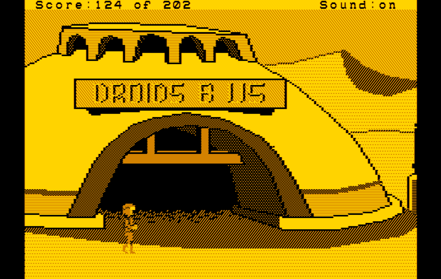 Space Quest: Chapter I - The Sarien Encounter IBM PC/Compatibles Screenshot: I'll need a droid to pilot my spaceship...