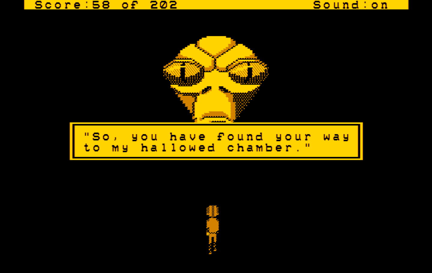 Space Quest: Chapter I - The Sarien Encounter IBM PC/Compatibles Screenshot: Talking with an alien hologram.
