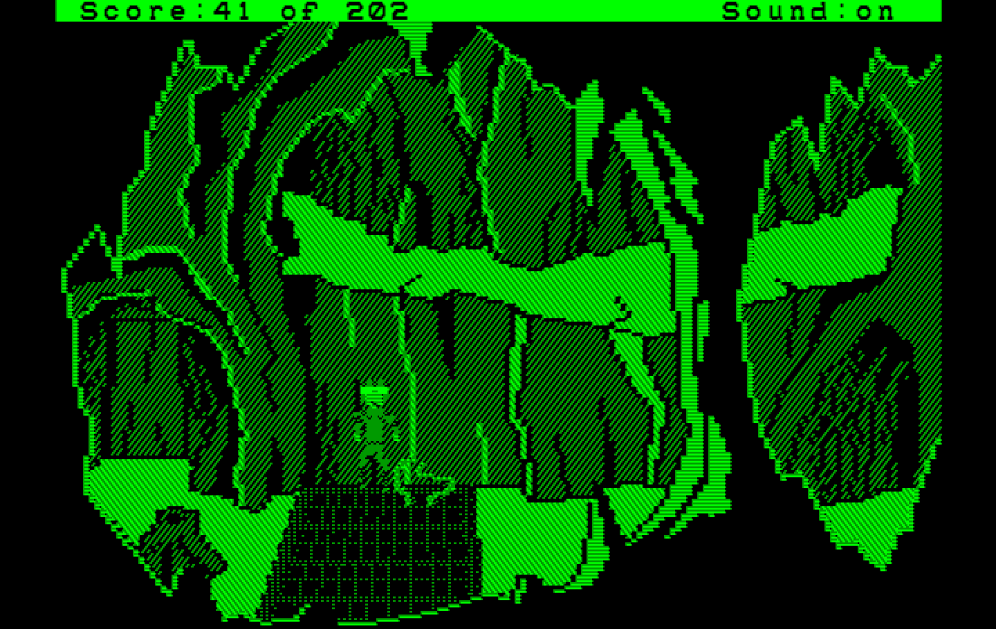 Space Quest: Chapter I - The Sarien Encounter IBM PC/Compatibles Screenshot: Don't get caught by the tentacles...
