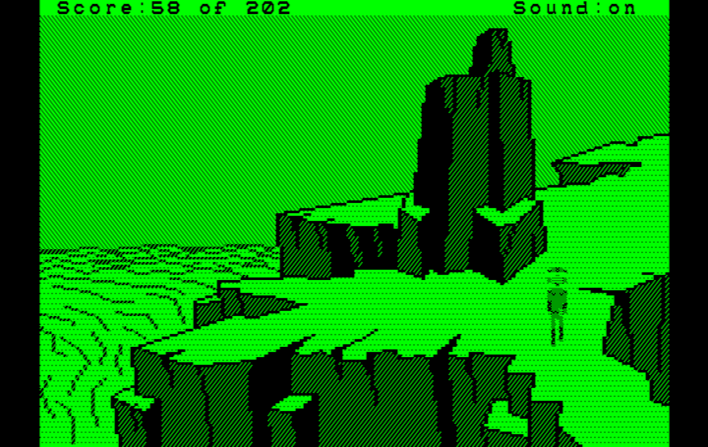Space Quest: Chapter I - The Sarien Encounter IBM PC/Compatibles Screenshot: Time to head back down the path...