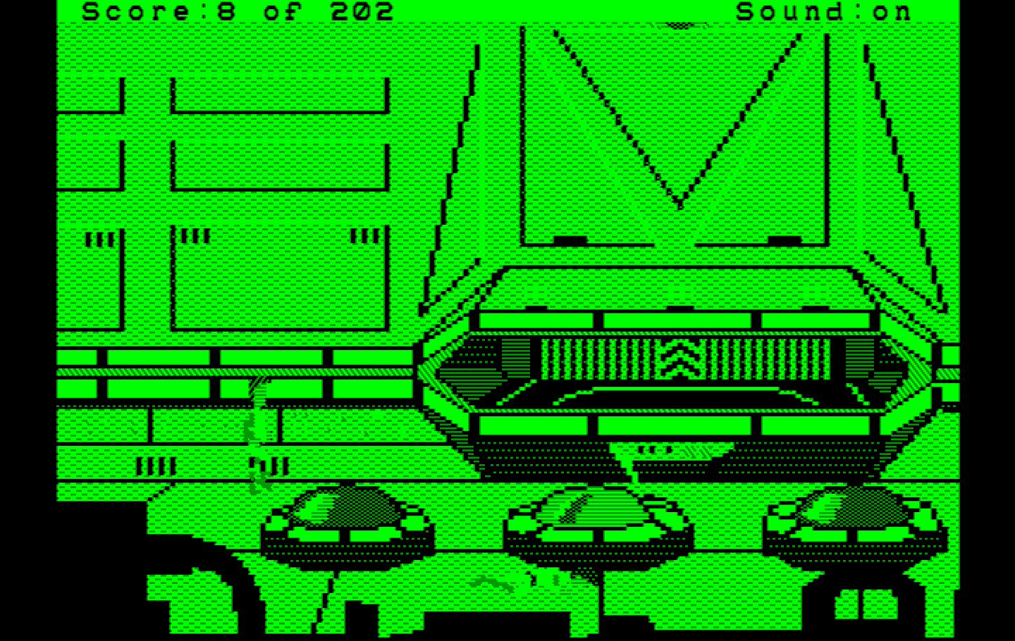 Space Quest: Chapter I - The Sarien Encounter IBM PC/Compatibles Screenshot: Found some sort of control room.