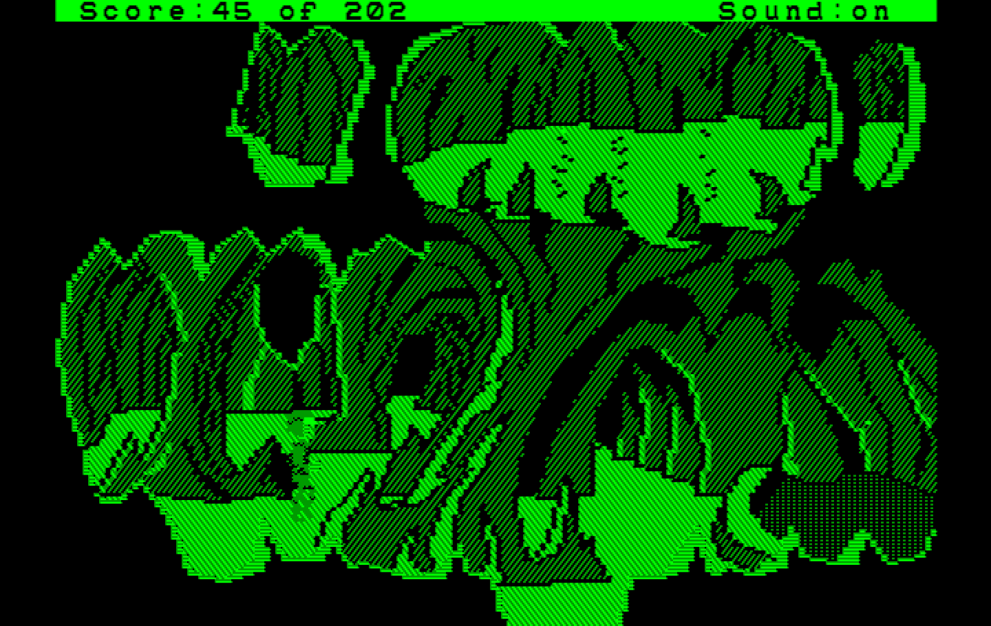 Space Quest: Chapter I - The Sarien Encounter IBM PC/Compatibles Screenshot: Where should I go in this maze-like cavern...
