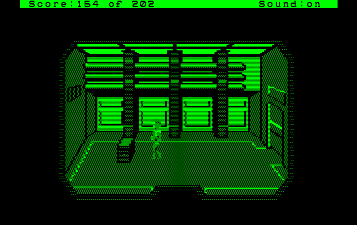 Space Quest: Chapter I - The Sarien Encounter IBM PC/Compatibles Screenshot: How can I get out of this room?