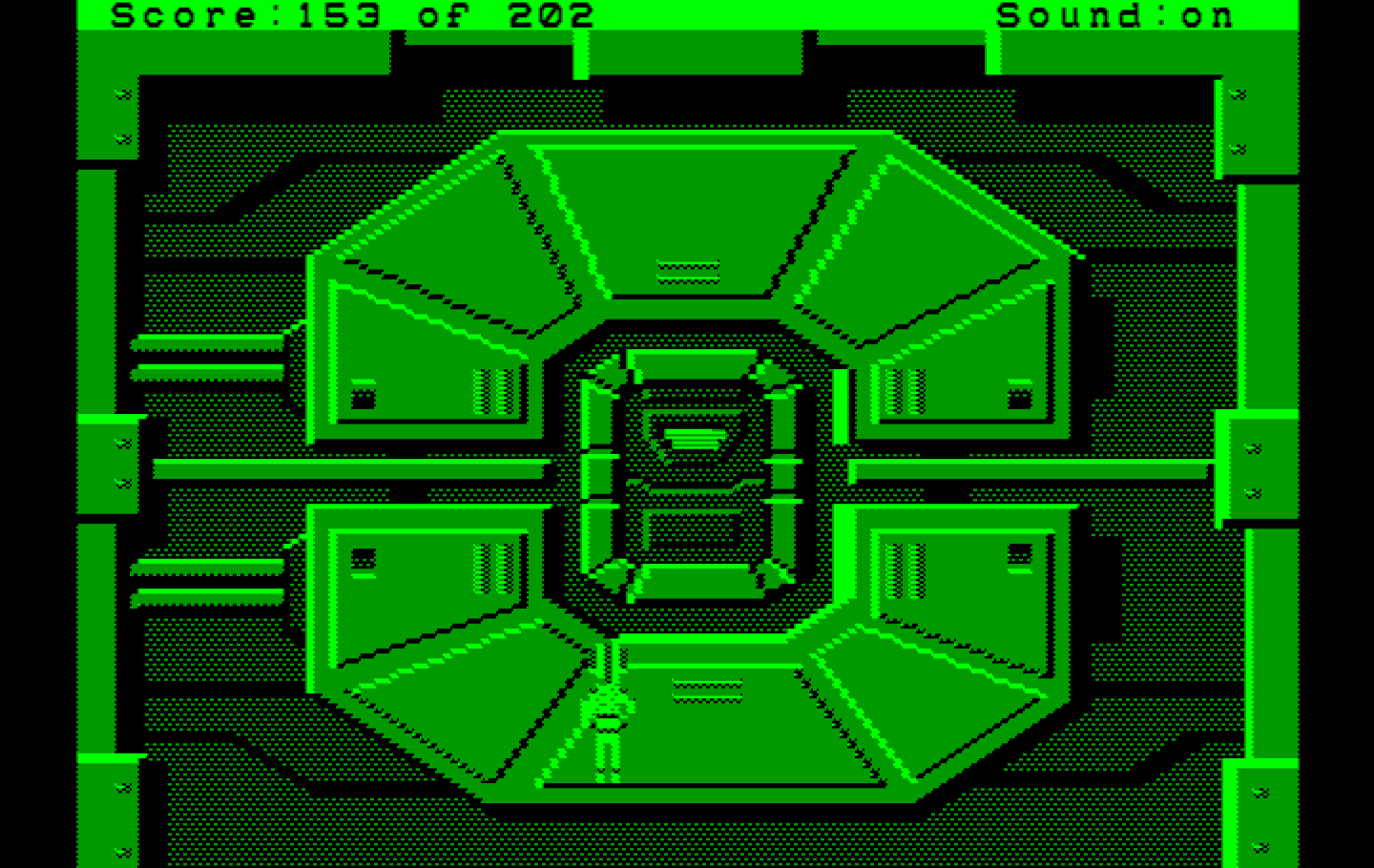 Space Quest: Chapter I - The Sarien Encounter IBM PC/Compatibles Screenshot: Outside the airlock.