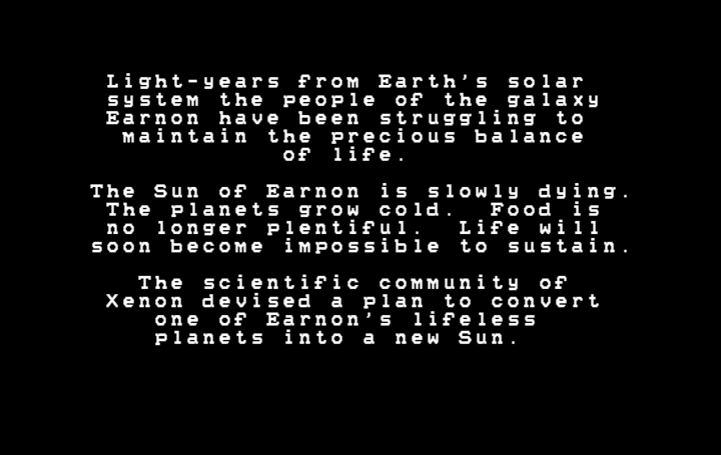 Space Quest: Chapter I - The Sarien Encounter IBM PC/Compatibles Screenshot: The story so far.