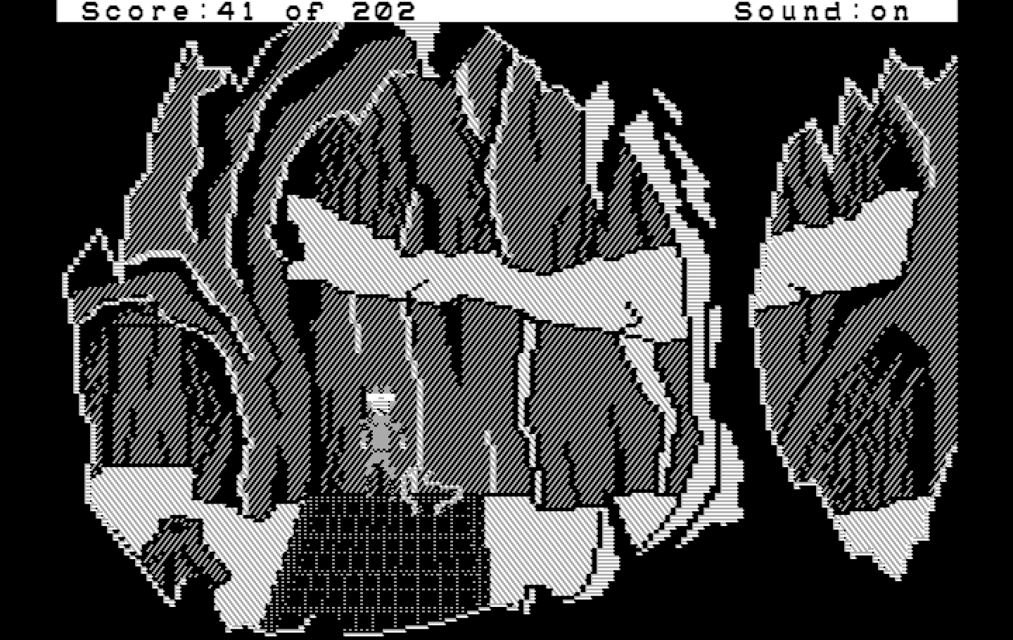 Space Quest: Chapter I - The Sarien Encounter IBM PC/Compatibles Screenshot: Don't get caught by the tentacles...