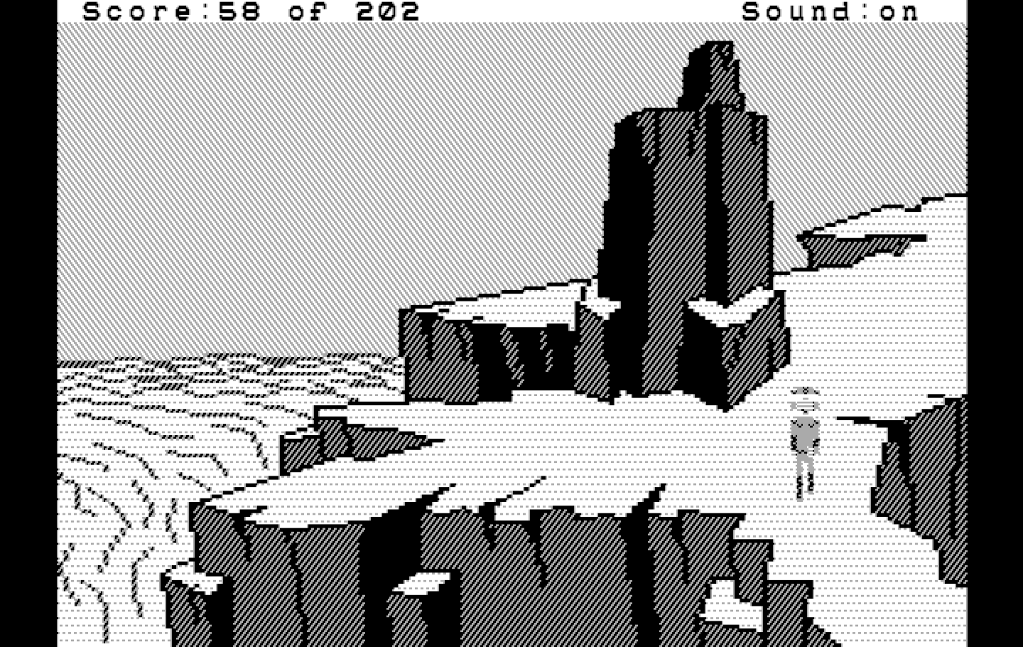 Space Quest: Chapter I - The Sarien Encounter IBM PC/Compatibles Screenshot: Time to head back down the path...