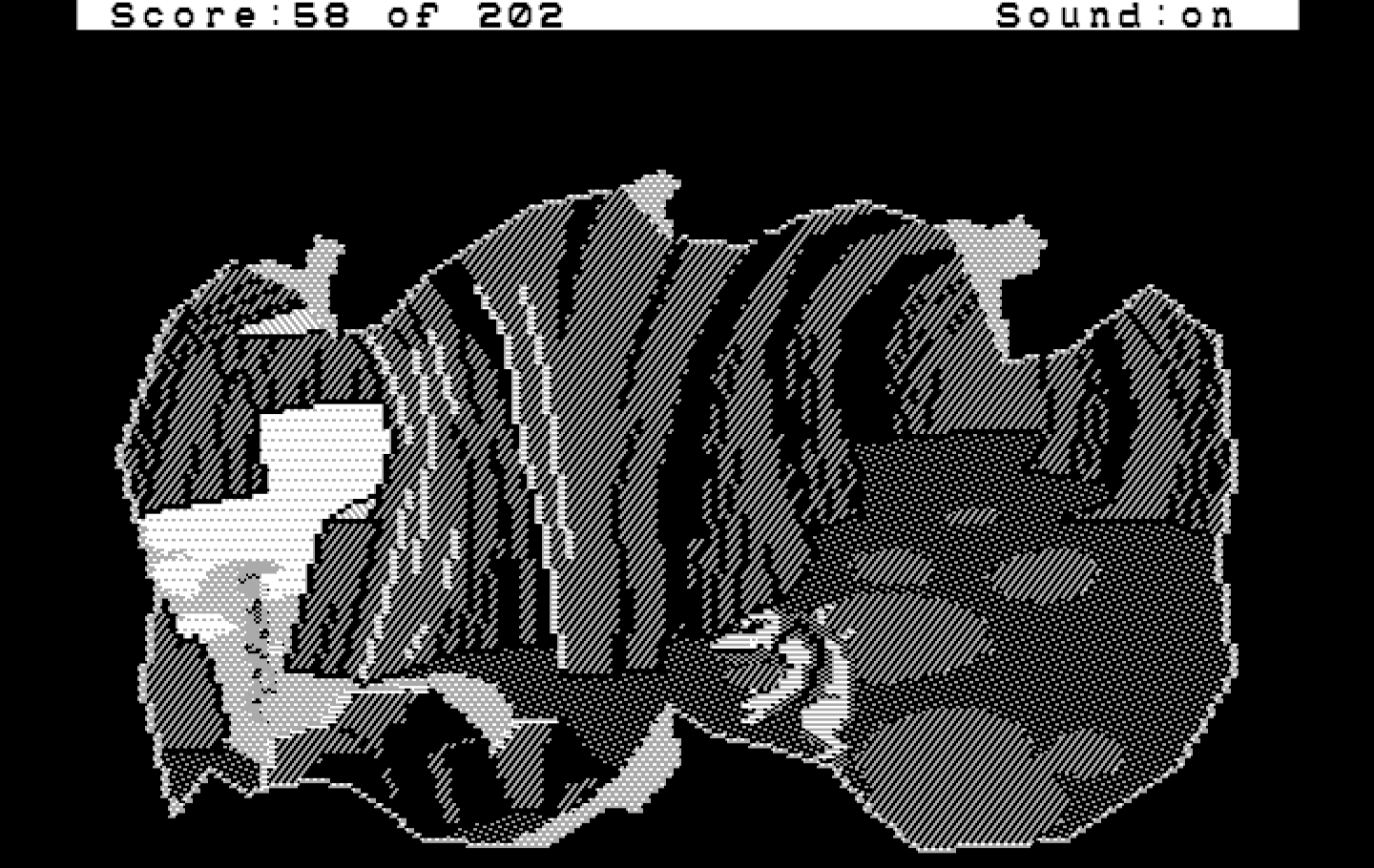 Space Quest: Chapter I - The Sarien Encounter IBM PC/Compatibles Screenshot: Uh oh, Orat lives in here!