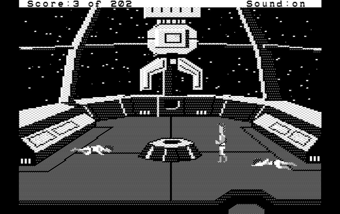 Space Quest: Chapter I - The Sarien Encounter IBM PC/Compatibles Screenshot: The star generator has been stolen!