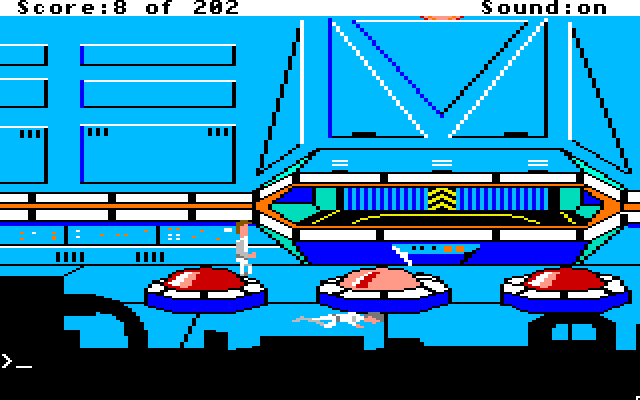 Space Quest: Chapter I - The Sarien Encounter Apple IIgs Screenshot: One of Arcada's control rooms.