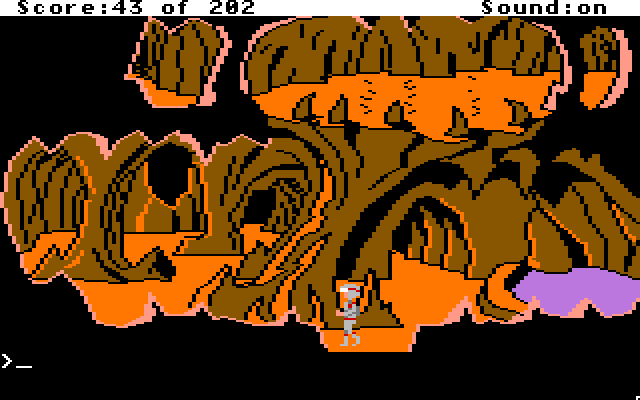 Space Quest: Chapter I - The Sarien Encounter Apple IIgs Screenshot: Where should I head next in this maze?