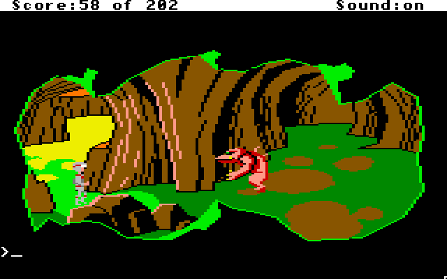 Space Quest: Chapter I - The Sarien Encounter Apple IIgs Screenshot: Look out, it's Orat!