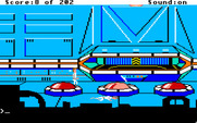 Space Quest: Chapter I - The Sarien Encounter for Apple IIgs - One of Arcada's control rooms.