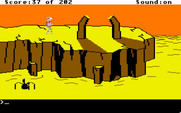 Space Quest: Chapter I - The Sarien Encounter for Apple IIgs - This rock formation is suspect...