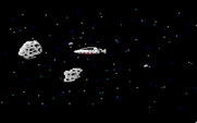 Space Quest: Chapter I - The Sarien Encounter for Apple IIgs - My new droid safely navigates the ship through the asteroids.